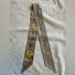 Christian Dior silk Mitzah scarf with butterflies